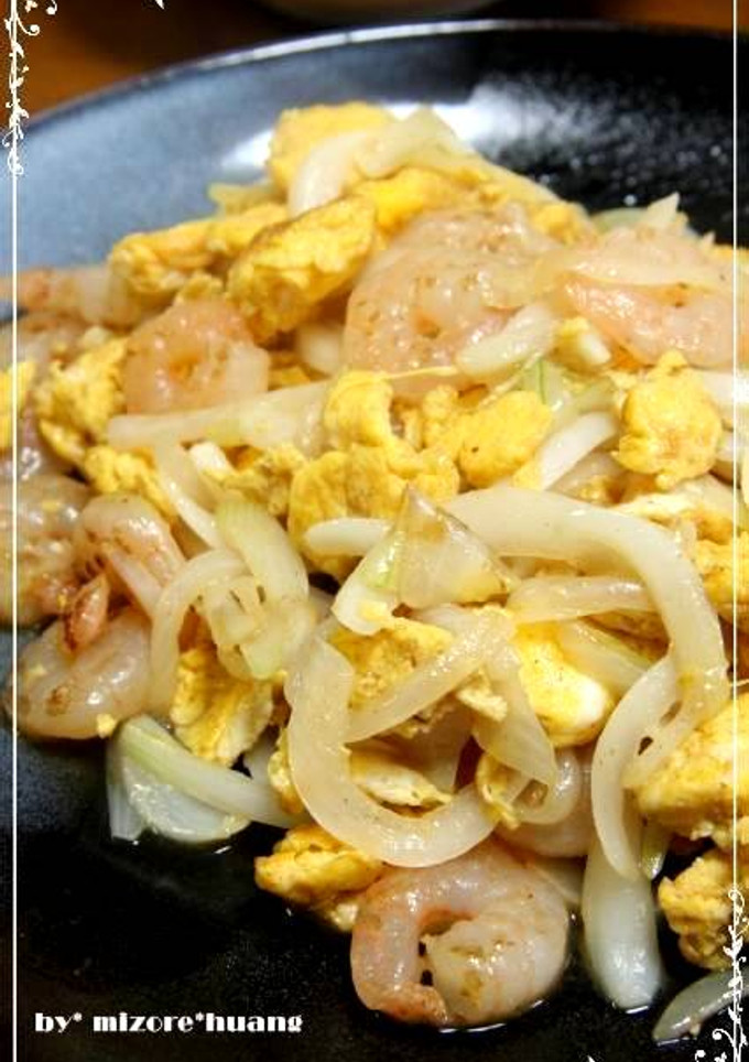 新たまねぎたっぷり★えびとたまごの炒め物-レシピのメイン写真