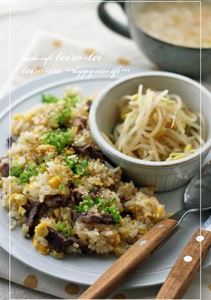 香味野菜がポイント♪焼き肉チャーハン!-レシピのメイン写真