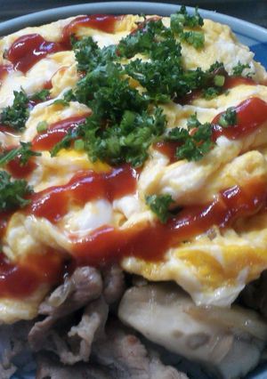 手抜きでオム丼♪-レシピのメイン写真