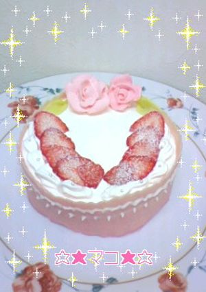 *薔薇decoイチゴのケーキ-レシピのメイン写真