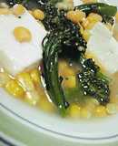 冷凍野菜と缶コーンで◇豆腐の中華あんかけ