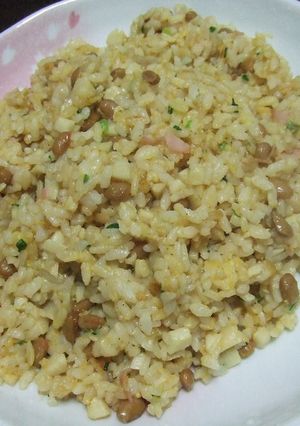 美味しい食感旬のたけのこで納豆チャーハン-レシピのメイン写真
