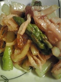 アスパラと油揚げの梅味噌和え。-レシピのメイン写真