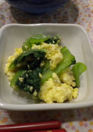 シャキッふわっ♪チンゲン菜の卵とじ-レシピのメイン写真