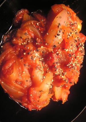 トマトと玉葱のポークチャップ-レシピのメイン写真