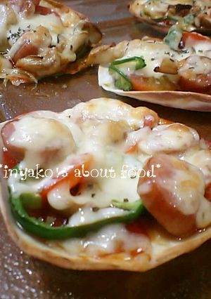 余った餃子の皮でリメイク・ミニピッツア☆-レシピのメイン写真