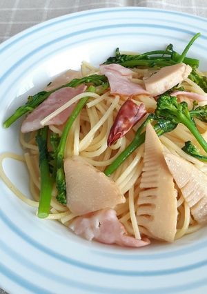 菜の花と筍のペペロンチーノ-レシピのメイン写真