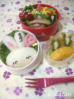 Loveうさぎのお弁当☆(キャラ弁)-レシピのメイン写真