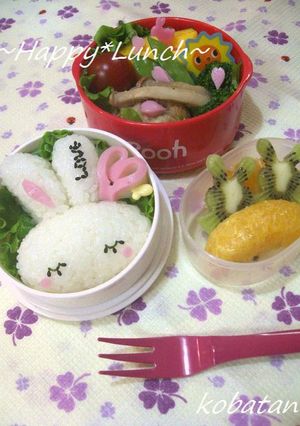 Loveうさぎのお弁当☆（キャラ弁）-レシピのメイン写真