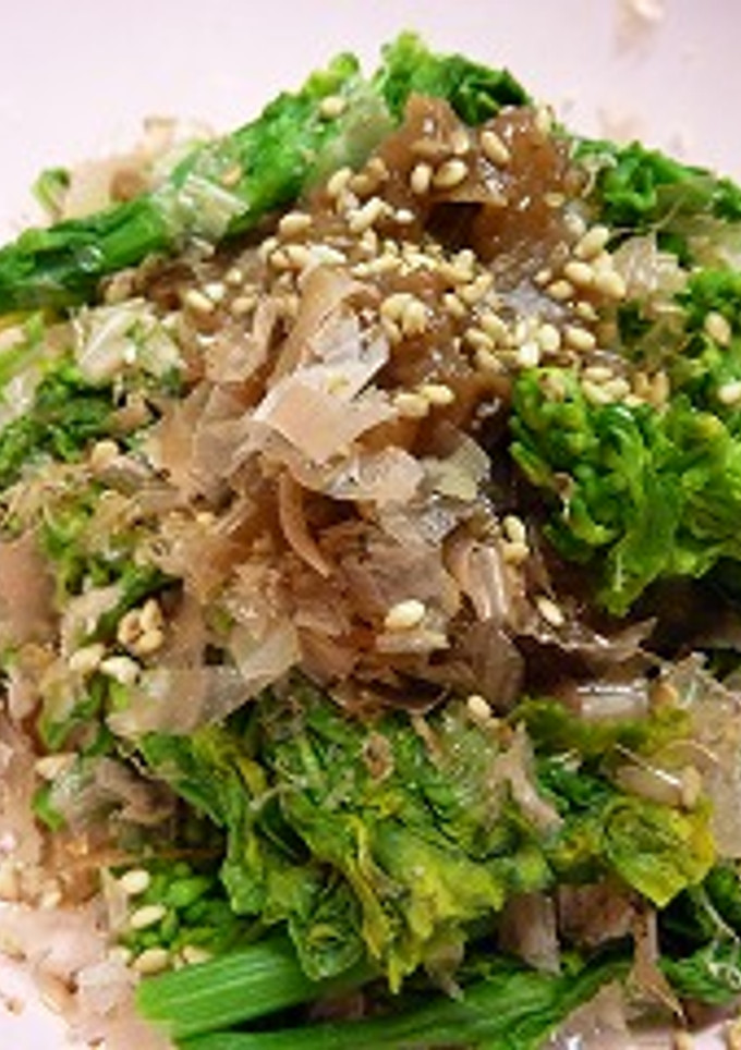 菜の花と梅おかかの和え物☆ダイエット-レシピのメイン写真