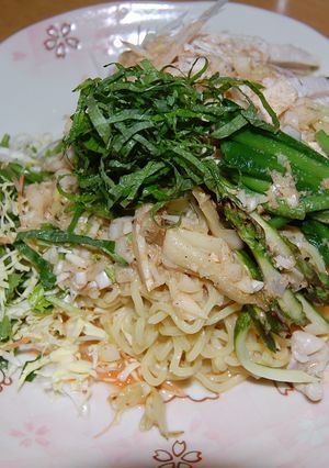 残り野菜のごまダレ冷やし麺-レシピのメイン写真
