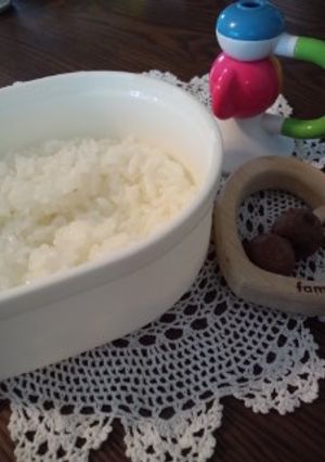 レンジで離乳食のおかゆ〜10倍粥〜初期-レシピのメイン写真