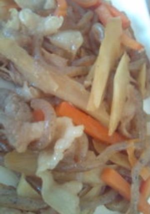 地元鹿児島の味★豚肉とごぼうの甘煮-レシピのメイン写真