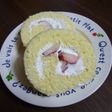 我家のいちごロールケーキ♪