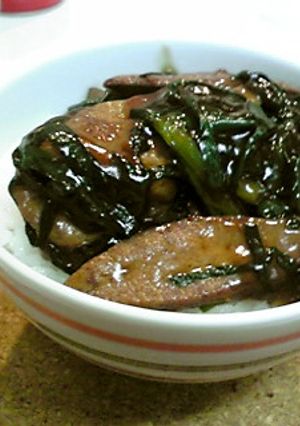 ウチんとこの豚レバニラ丼-レシピのメイン写真