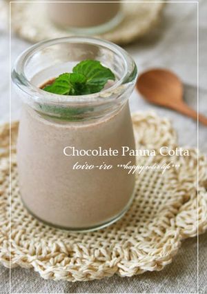 卵不使用*レンジで…チョコパンナコッタ♪-レシピのメイン写真