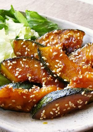 フライパンで！簡単かぼちゃの甘辛焼き-レシピのメイン写真