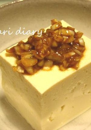 簡単うまうま✿ネギ甜麺醤冷ややっこ-レシピのメイン写真