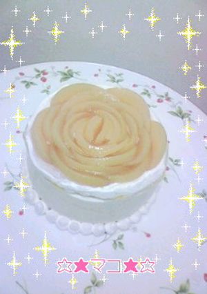 *簡単☆缶詰de桃ムースケーキ*-レシピのメイン写真