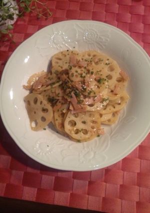 蓮根とベーコンの甘辛にんにくバター醤油-レシピのメイン写真