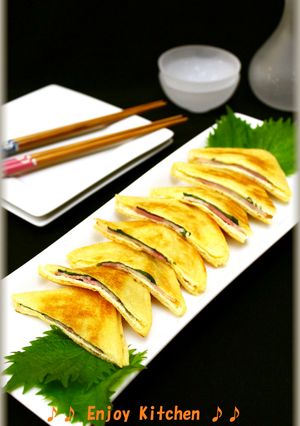油揚げと大葉ベーコンチーズのおつまみ-レシピのメイン写真