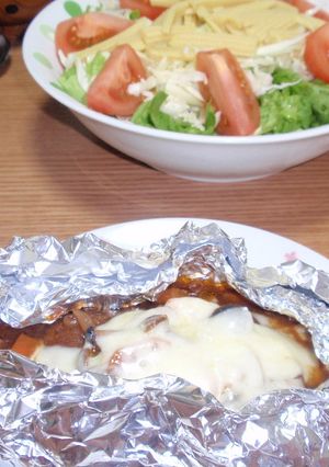 ハヤシライスの残りで煮込みハンバーグ☆-レシピのメイン写真