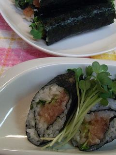 かいわれ明太子のり巻き-レシピのメイン写真