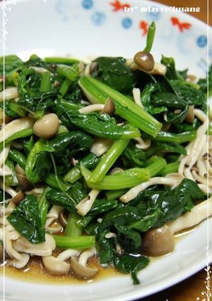 ほうれん草&しめじのにんにく醤油和え-レシピのメイン写真
