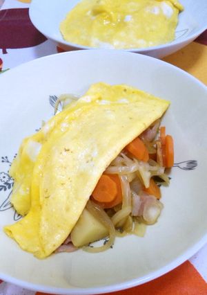 めんつゆで味付け♪簡単オムレツ-レシピのメイン写真