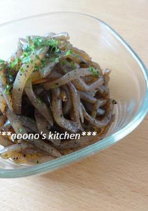 使わなかった焼きそば粉末ソースこんにゃく-レシピのメイン写真