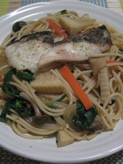 簡単☆たけのこと白身魚の和風パスタ-レシピのメイン写真