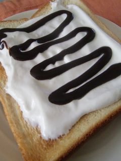 チョコ&クリームのデザートトースト-レシピのメイン写真