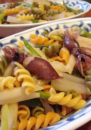 ほたるいかとアスパラとネギと大根のパスタ-レシピのメイン写真