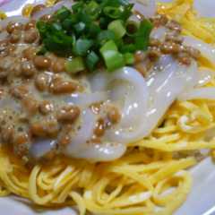 รูปของ 我が家のイカ納豆丼♫