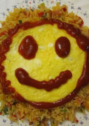 トリコロールベーコンライス-レシピのメイン写真