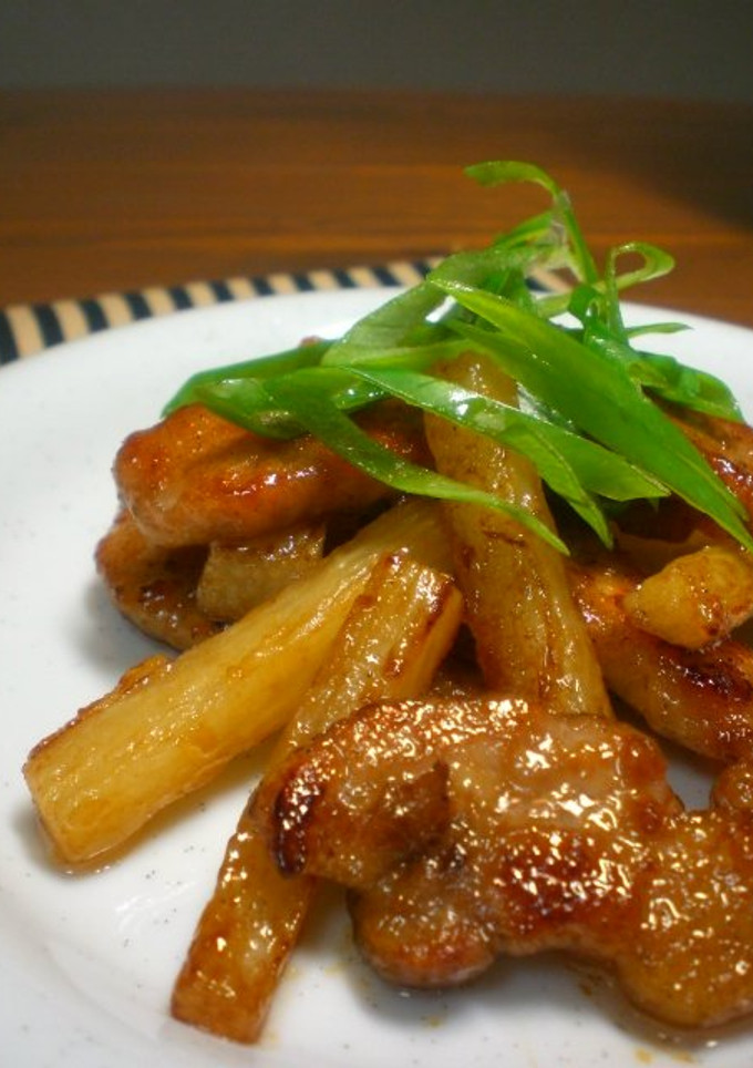 豚肉と長芋の甘酢炒め-レシピのメイン写真