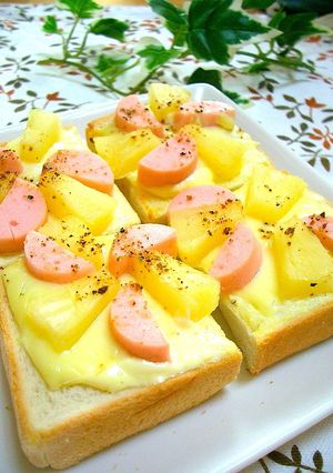 朝食用＊パインのせマヨチーズトースト＊-レシピのメイン写真