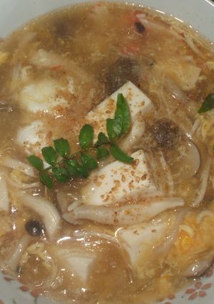 豆腐とたまごの春雨スープ-レシピのメイン写真