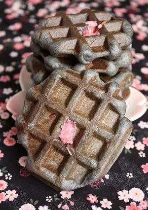 袋でもみもみ♪ベルギーワッフル~夜桜編☆-レシピのメイン写真