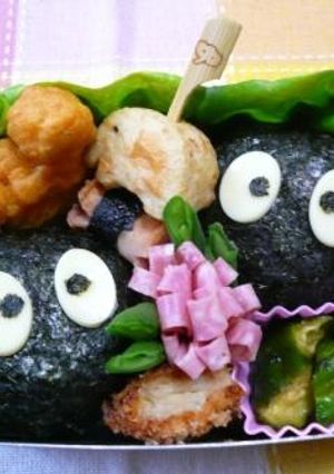 まっくろくろすけべんとう＊キャラ弁＊-レシピのメイン写真