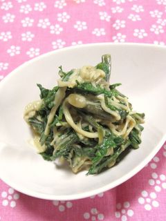 春の香り✿簡単!せり&エノキの胡麻あえ✿-レシピのメイン写真