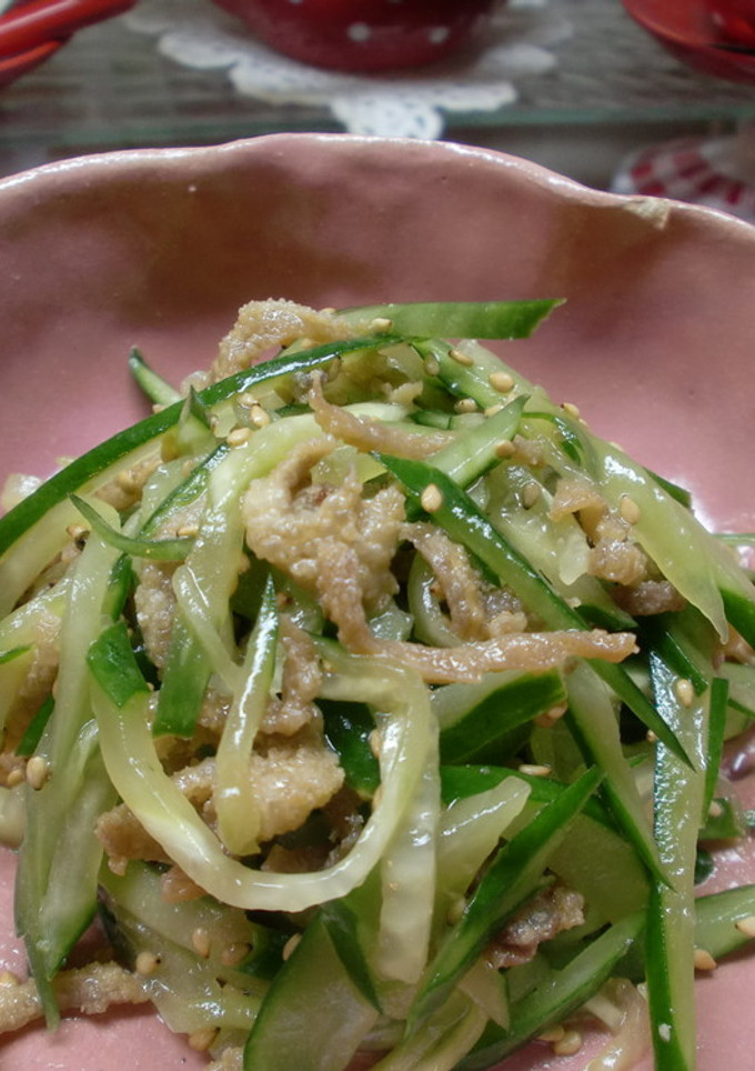 鶏皮ときゅうりの中華風-レシピのメイン写真