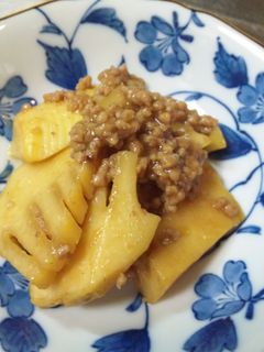 タケノコとひき肉の煮物-レシピのメイン写真