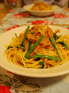 キムチクリームパスタ-レシピのメイン写真