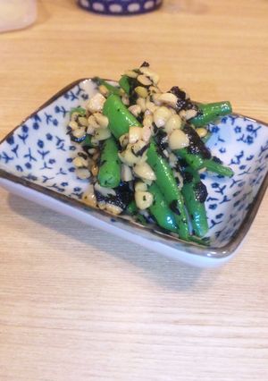 1,2,3!!味のりで納豆いんげんの小鉢-レシピのメイン写真