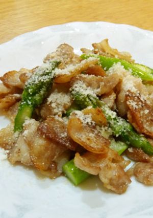 ☀簡単♪豚肉とアスパラ炒め☺粉チーズで-レシピのメイン写真