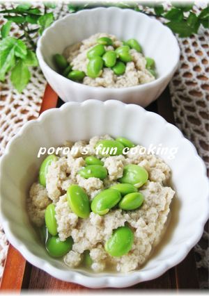 ふわふわ高野豆腐と枝豆の煮物-レシピのメイン写真