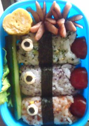 キャラ弁？こどもの日☆こいのぼり弁当-レシピのメイン写真