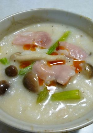 普通に飽きたらこれ！濃厚中華粥！-レシピのメイン写真