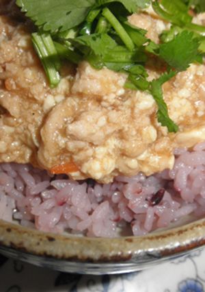鶏挽肉と豆腐の味噌風味のあんかけ-レシピのメイン写真